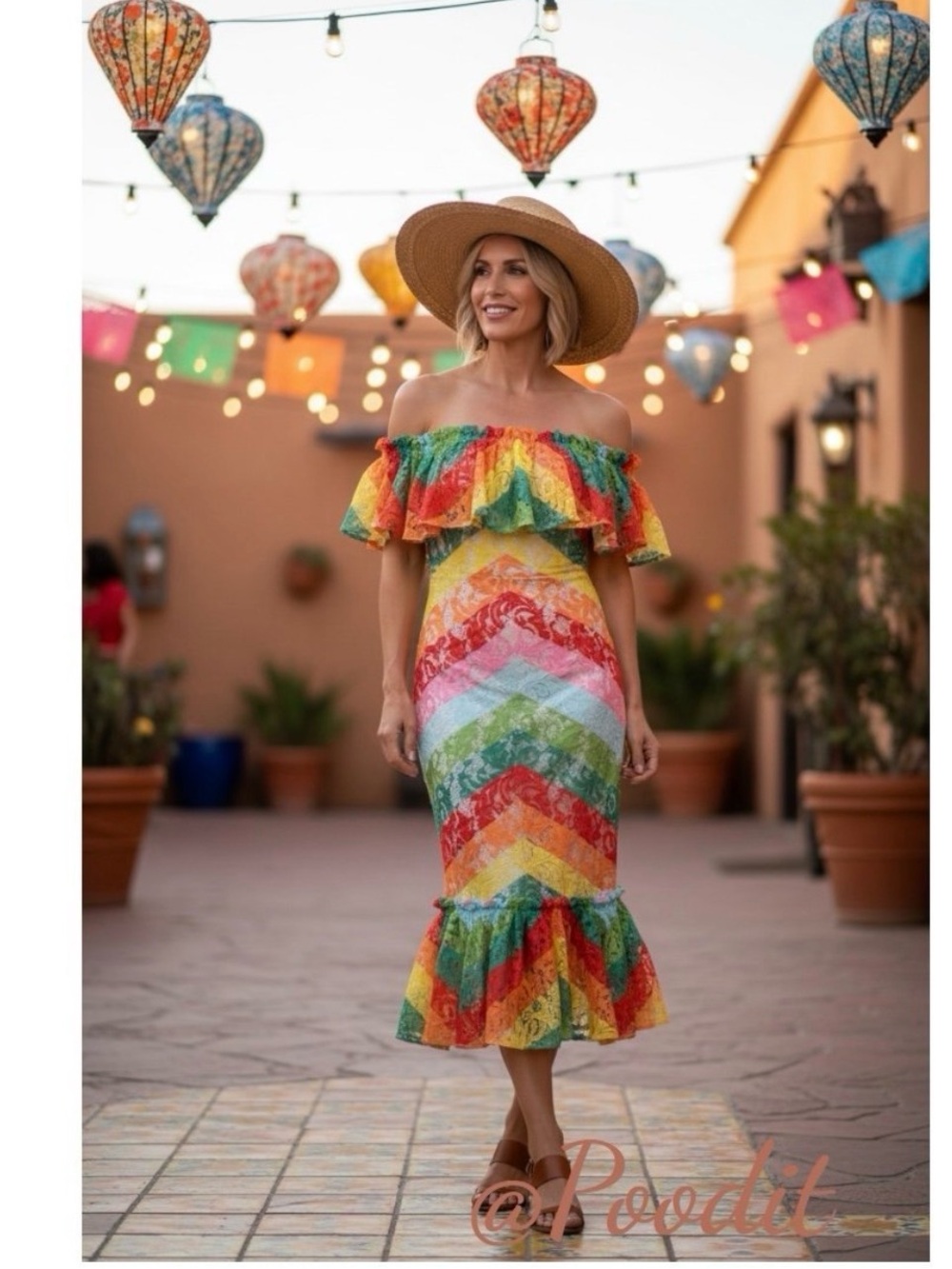L’ATISTE festive body con midi dress S M L